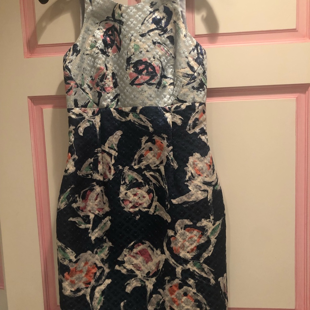 Phoebe Couture Floral Dress - Blue and White